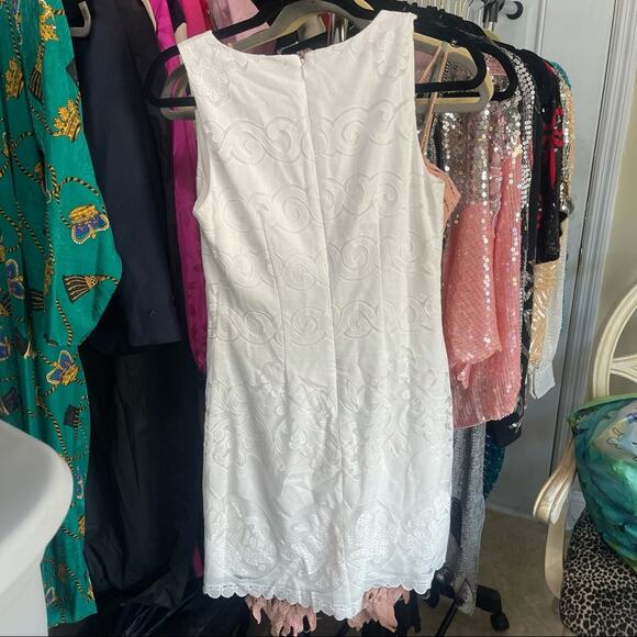 0238 ELIZA J White Sheath Lace Dress - Picture 8 of 10